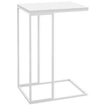 Mesa Auxiliar De Madera Contrachapada Blanco 40x30x59 Cm