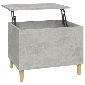 Mesa De Centro Madera Contrachapada Gris Hormigón 60x44,5x45 Cm