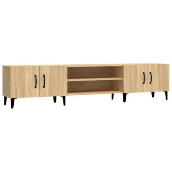 Mueble Para Tv Madera Contrachapada Roble Sonoma 180x31,5x40 Cm