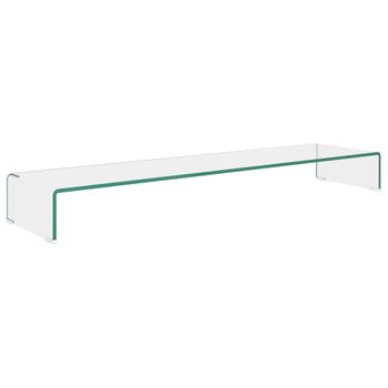 Soporte Para Tv/elevador Monitor Cristal Claro 120x30x13 Cm