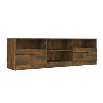 Mueble Para Tv Madera Contrachapada Roble Ahumado 150x33,5x45cm