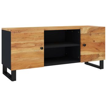 Mueble De Tv Madera Maciza De Acacia 105x33x46 Cm