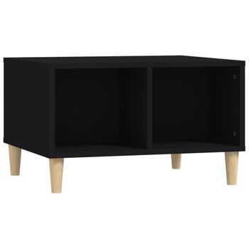 Mesa De Centro Madera Contrachapada Negro 60x50x36,5 Cm