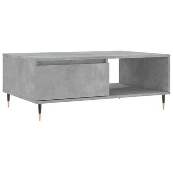 Mesa De Centro Madera De Ingeniería Gris Hormigón 90x60x35 Cm