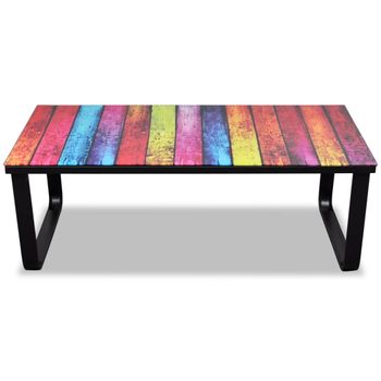 Mesa De Centro Con Superficie Con Impresión De Arcoiris