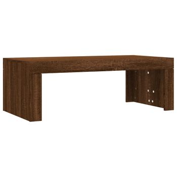 Mesa De Centro Madera De Ingeniería Roble Marrón 102x50x36 Cm