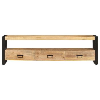 Mueble Para Tv Madera Maciza De Mango 150x30x45 Cm