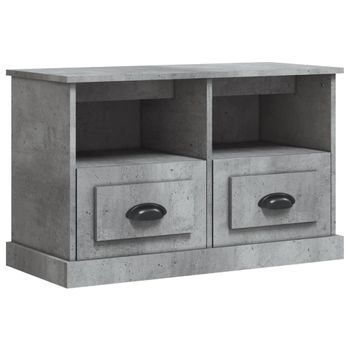 Mueble Para Tv Madera Contrachapada Gris Hormigón 80x35x50 Cm