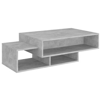 Mesa De Centro De Aglomerado Gris 105x55x32 Cm