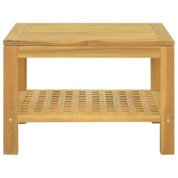 Mesa De Centro Madera Maciza De Teca 60x60x40 Cm