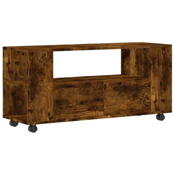 Mueble Para Tv Madera De Ingeniería Roble Ahumado 102x34,5x43cm