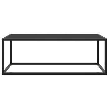 Mesa De Centro Negra Con Vidrio Negro 100x50x35 Cm