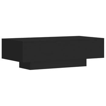 Mesa De Centro Madera De Ingeniería Negro 100x49,5x31 Cm