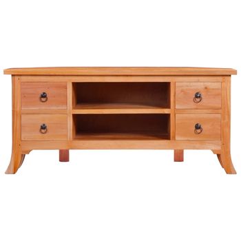 Mueble Para Tv De Madera Maciza De Caoba 100x40x45 Cm