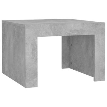 Mesa De Centro Madera Contrachapada Gris Hormigón 50x50x35 Cm