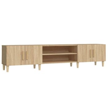 Mueble Para Tv Madera Contrachapada Roble Sonoma 180x31,5x40 Cm