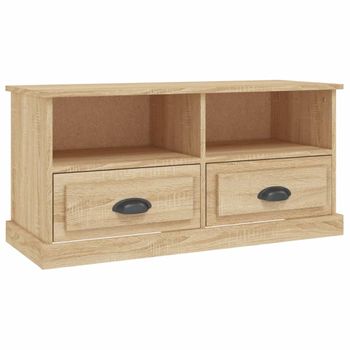 Mueble Para Tv Madera Contrachapada Roble Sonoma 93x35,5x45 Cm