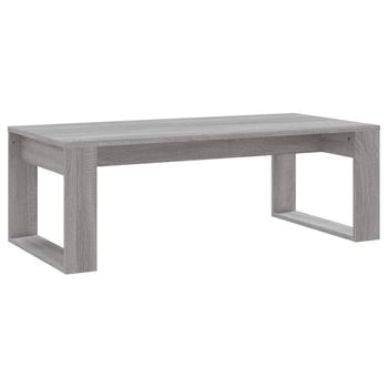 Mesa De Centro Madera De Ingeniería Gris Sonoma 102x50x35 Cm