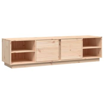 Mueble De Tv De Madera Maciza De Pino 156x40x40 Cm