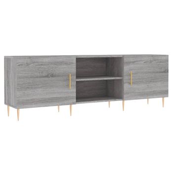 Mueble Para Tv Madera De Ingeniería Gris Sonoma 150x30x50 Cm