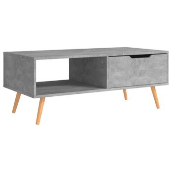 Mesa De Centro De Aglomerado Gris Hormigón 100x49,5x43 Cm