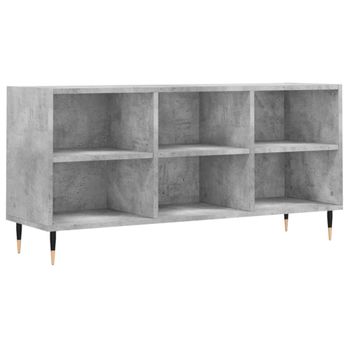 Mueble De Tv Madera De Ingeniería Gris Hormigón 103,5x30x50 Cm