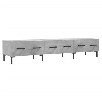 Mueble Para Tv Madera De Ingeniería Gris Hormigón 150x36x30 Cm