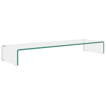 Soporte Para Tv/elevador Monitor Cristal Claro 100x30x13 Cm