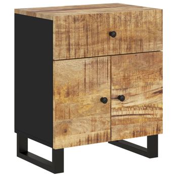 Mesita De Noche Madera Mango Madera Contrachapada 50x33x60 Cm