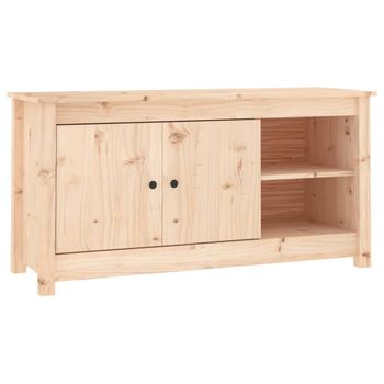 Mueble De Tv De Madera Maciza De Pino 103x36,5x52 Cm