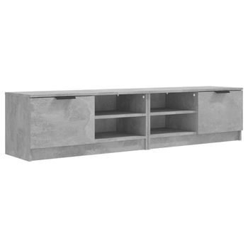 Mueble De Tv 2 Piezas Madera Contrachapada Hormigón 80x35x36,5 Cm