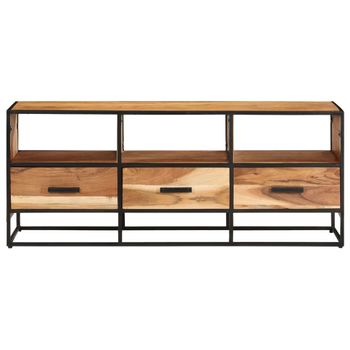 Mueble Para La Tv Madera Maciza De Acacia 110x30x45 Cm