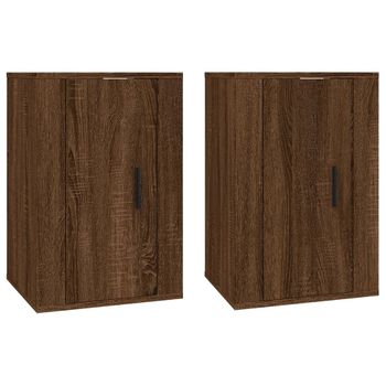 Muebles Para Tv De Pared 2 Unidades Roble Marrón 40x34,5x60 Cm