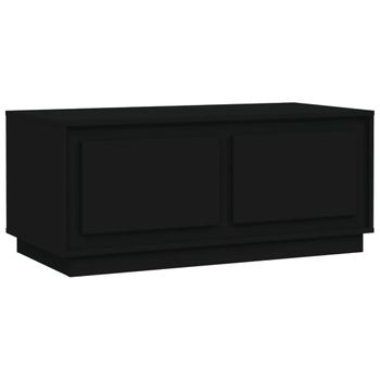 Mesa De Centro Madera Contrachapada Negro 102x50x44 Cm