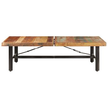 Mesa De Centro De Madera Maciza Reciclada 142x90x42 Cm