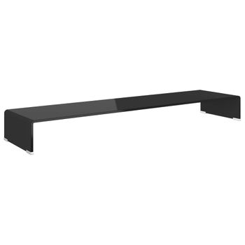 Soporte Para Tv/elevador Monitor Cristal Negro 120x30x13 Cm