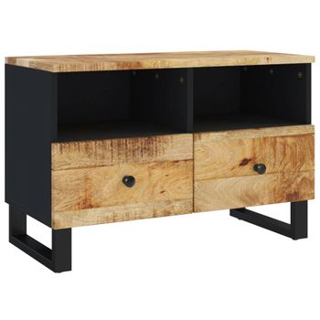 Mueble De Tv Madera Maciza De Mango 70x33x46 Cm