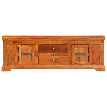 Mueble De Tv De Madera Maciza De Acacia 119x30x40 Cm