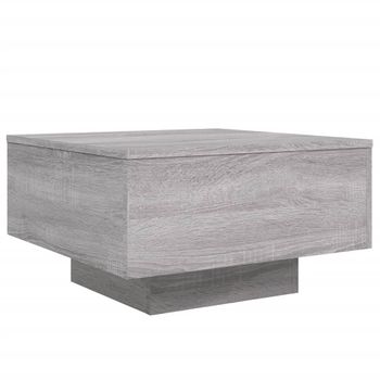 Mesa De Centro Madera De Ingeniería Gris Sonoma 55x55x31 Cm