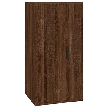 Mueble Para Tv De Pared Roble Marrón 40x34,5x80 Cm