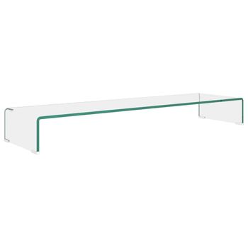 Soporte Para Tv/elevador Monitor Cristal Claro 110x30x13 Cm