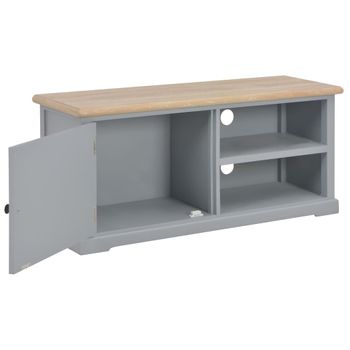 Mueble Para El Televisor De Madera Gris 90x30x40 Cm