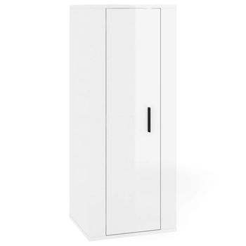 Mueble Para Tv De Pared Blanco Brillante 40x34,5x100 Cm