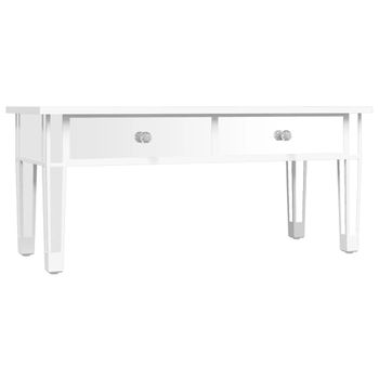 Mesa De Centro Especular Madera Tecnológica Vidrio 106x45x45 Cm