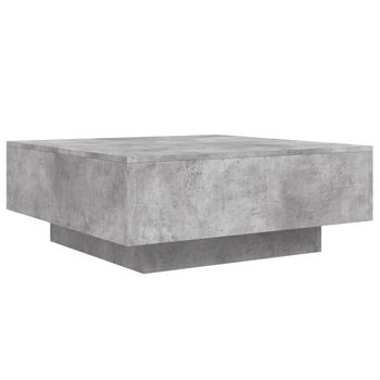 Mesa De Centro Madera De Ingeniería Gris Hormigón 80x80x31 Cm