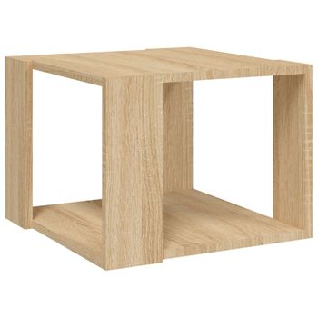 Mesa De Centro Madera Contrachapada Roble Sonoma 40x40x30 Cm