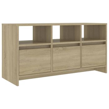 Mueble De Tv Madera Contrachapada Roble Sonoma 102x37,5x52,5 Cm