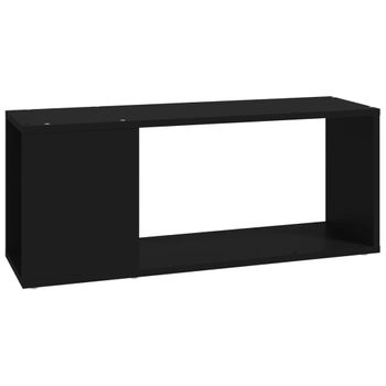 Mueble Para Tv Madera Contrachapada Negro 80x24x32 Cm