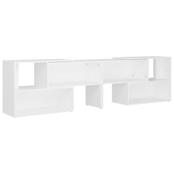 Mueble De Tv Madera Contrachapada Blanco 149x30x52 Cm