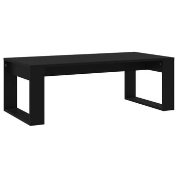 Mesa De Centro Madera De Ingeniería Negro 102x50x35 Cm